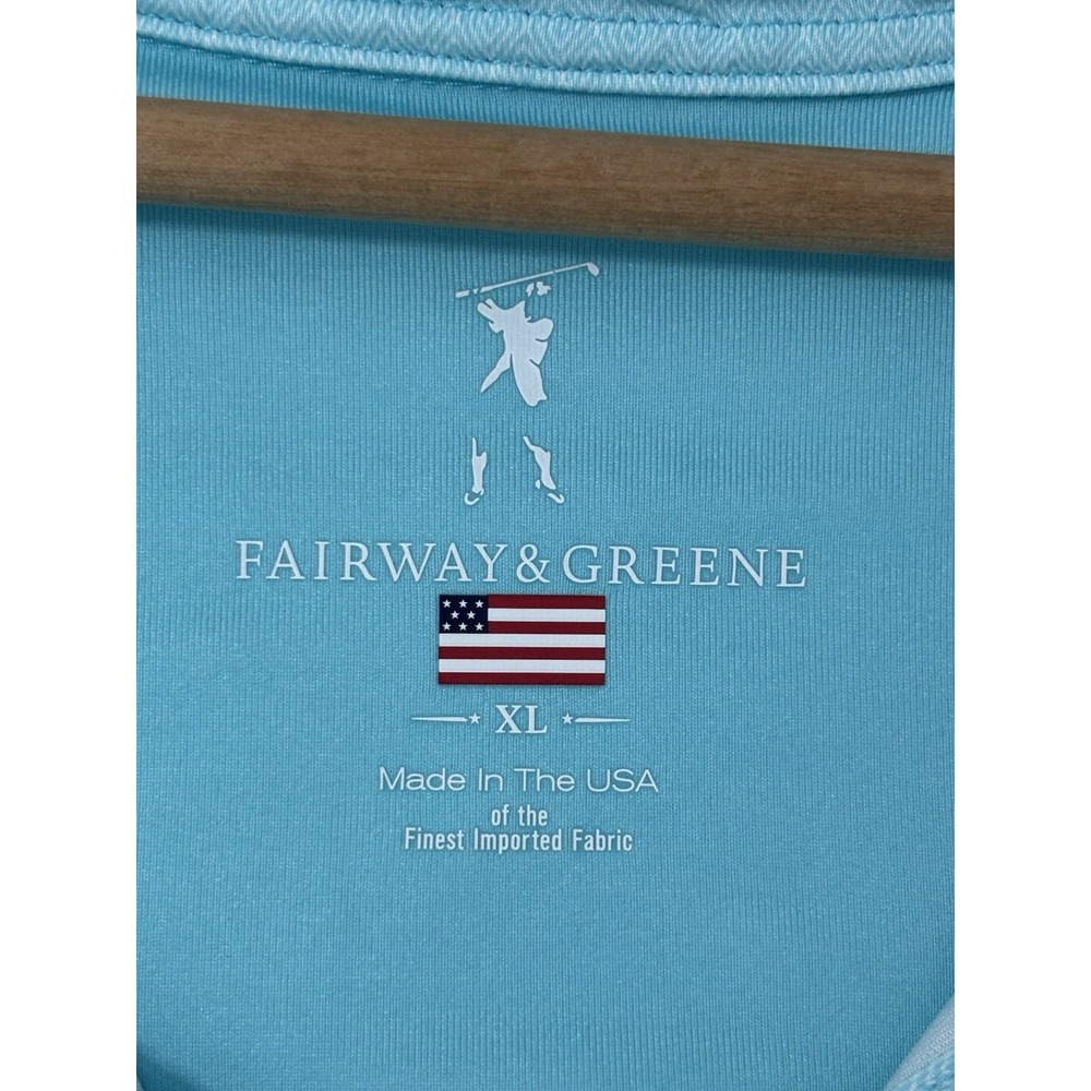 Fairway & Greene Pebble Beach Golf Links Polo Shirt USA Blue XL Performance 0753 - Picture 4 of 7